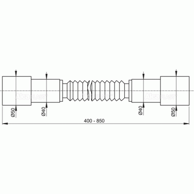 Фановая труба Alcaplast A72 гофровая Белая