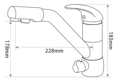 Смеситель для кухни Seaman Barcelone SSL-5361-Water Хром