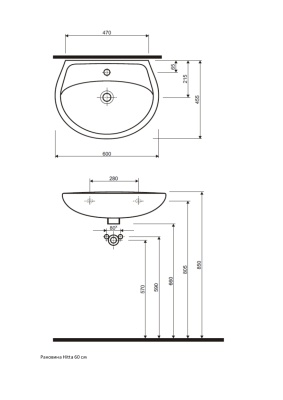 Раковина Ifo Hitta 60 RS041106000 Белая