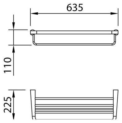 Полка для полотенец Clever Elegance 99458 Хром