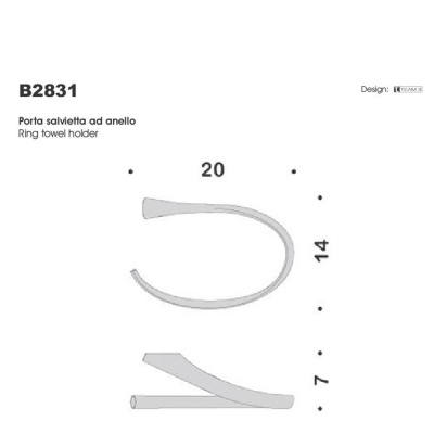 Кольцо для полотенец Colombo Design Land B2831.000 Хром