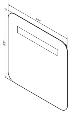 Зеркало AM.PM Like S 64 с подсветкой Хром