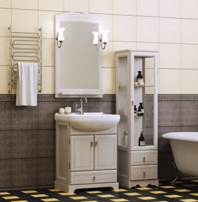 Шкаф пенал Opadiris Клио 40 R Z0000002268 Беленый бук