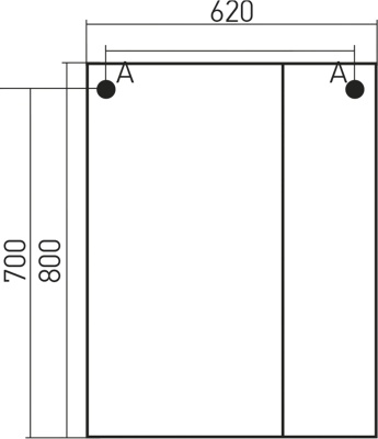 Зеркало со шкафом Mixline Версаль 62 R 534184 с подсветкой Белое дерево