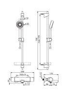 Смеситель для ванны Oras Nova 7414U термостатический Хром