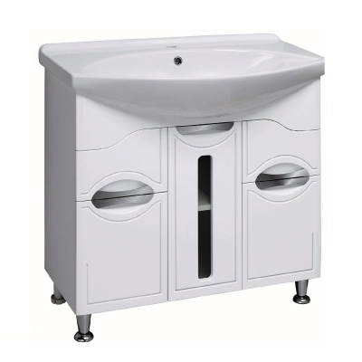 Тумба с раковиной Runo Толедо 85 Белая