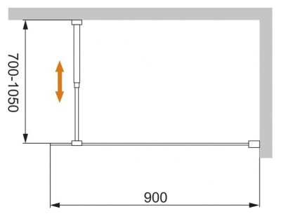 Душевая перегородка Cezares Liberta L-1 90 профиль Хром стекло прозрачное Душевая перегородка Cezares Liberta L-1 90 профиль Хром стекло прозрачное