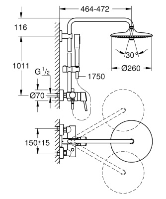 Душевая система Grohe Concetto New 23061002 Хром