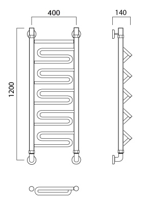 Водяной полотенцесушитель Aquanerzh 00-18A12040 Хром