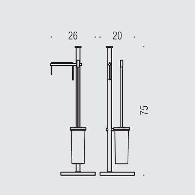 Напольная стойка Colombo Design Plus W4935 Белый, Хром