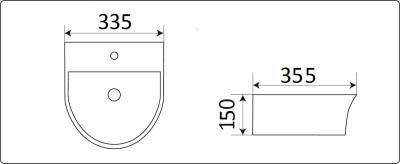 Раковина CeramaLux 35 78370 Белая
