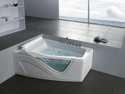 Акриловая ванна Gemy G9056BL 170х130 с гидромассажем