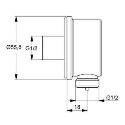 Шланговое подключение Ideal Standard Ideal Rain B9448AA Хром