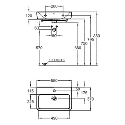 Раковина Geberit (Keramag) Renova Nr. 1 226155000 Белая
