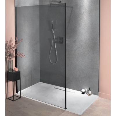 Душевая перегородка Jacob Delafon Contra Walk In 100 E22W100-BLV профиль Черный стекло Серое