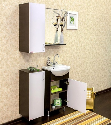 Тумба с раковиной Sanflor Мокко 45 R Н0000000766 Венге Белая