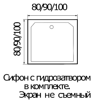 Душевая кабина River Tana 100x100x15 Б/К 10000002997+10000003003 с поддоном