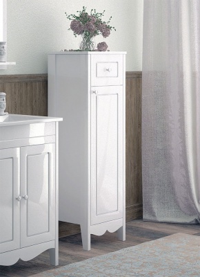 Шкаф пенал Corozo Блюз 39 SD-00000031 Белый