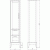 Шкаф пенал ValenHouse Эйвори 40 L AV40_КБL L Белый