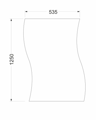 Зеркало Mixline Комфорт Волна 54 537557 с полированной кромкой