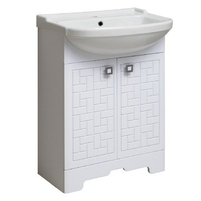 Тумба с раковиной Runo Авила 60 Белая