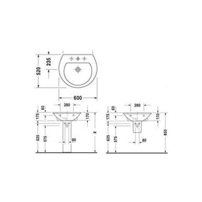 Раковина Duravit Darling New 60 2621600000 Белая