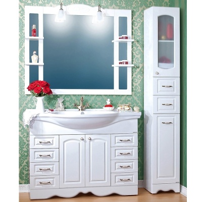 Зеркало Бриклаер Анна 120 с подсветкой Белое