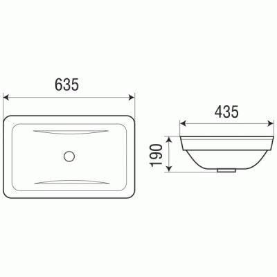 Раковина WeltWasser Deilbach 6044 64 10000003890 Белый глянец