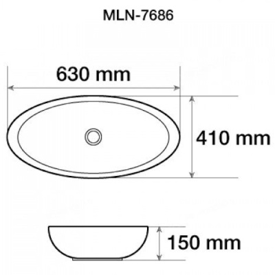 Раковина Melana 63 MLN-7686 Белая