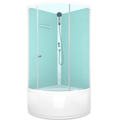 Душевая кабина Domani-Spa Simple High 90x90 DS01ES99HWM00 профиль Белый задние стенки Белые