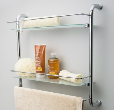 Стеклянная полка WasserKRAFT K-2022 Хром