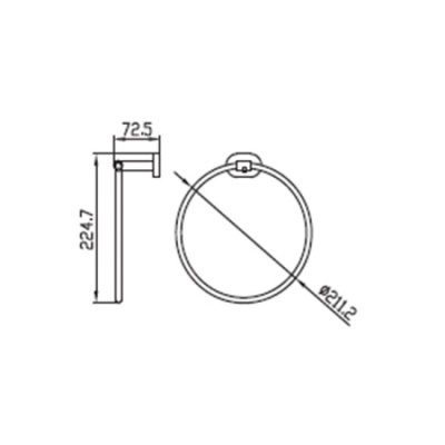 Кольцо для полотенец Kaiser KH-2011 Хром