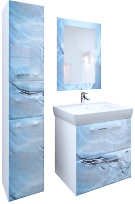 Шкаф пенал Marka One Visbaden 30П L Black stone