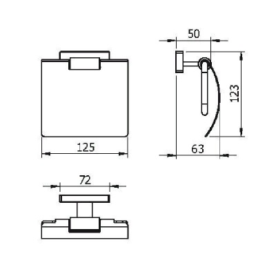 Держатель туалетной бумаги Langberger Alster 10941A с крышкой Хром Держатель туалетной бумаги Langberger Alster 10941A с крышкой Хром
