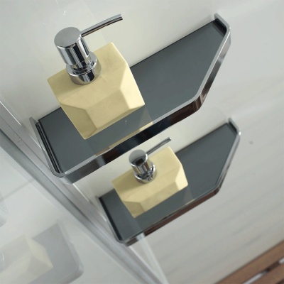 Душевая кабина Orans SR-89101S R white 100x100 с баней профиль Белый задние стенки Белые