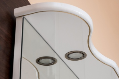 Зеркало со шкафом Cerutti SPA Динара 70 6574 с подсветкой Белое Золото