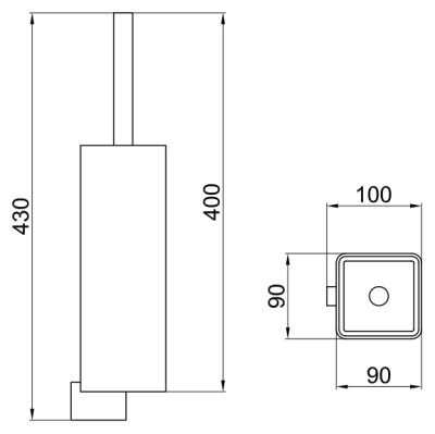 Ершик для унитаза Webert Living LV501301 Хром Белый