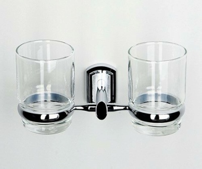 Стакан для зубных щеток WasserKRAFT Oder K-3028D двойной Хром
