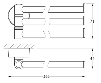 Полотенцедержатель FBS Nostalgy 045 поворотный Хром