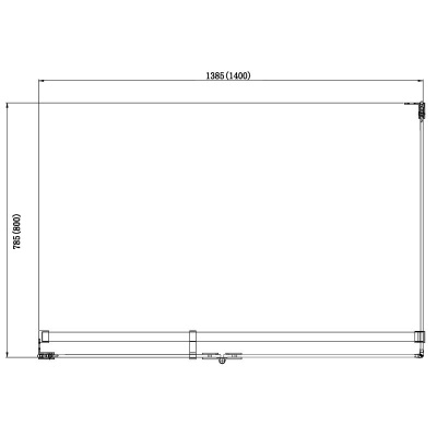 Душевой уголок Aquanet Beta NWD1231 140x80 R 185425 профиль Хром стекло прозрачное