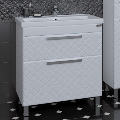 Тумба с раковиной СанТа Калипсо 80 217003лN Белая