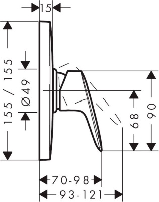 Смеситель для душа Hansgrohe Logis 71607000 Хром
