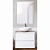 Комплект мебели для ванной BelBagno SET-KRAFT-600-BO-C-BB344-LOY со смесителем Bianco Opaco, столешница - Cemento (без нанесения узора)