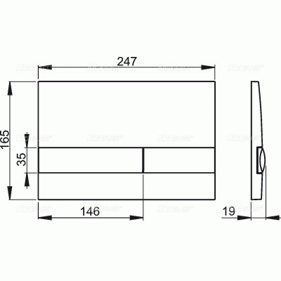 Клавиша смыва Alcaplast Basic M1710-8 Белая Черная