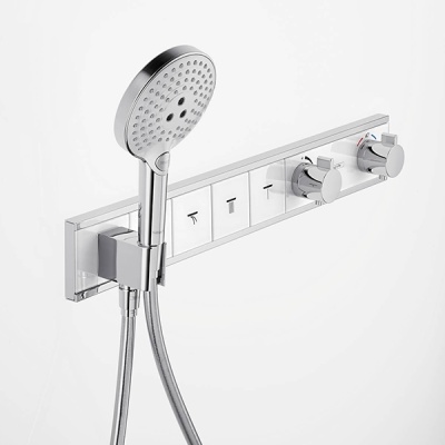 Смеситель для душа Hansgrohe Rain Select 15357400 с термостатом Белый хром