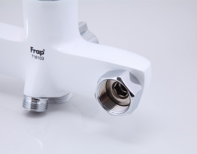 Смеситель для ванны Frap F2234 универсальный Белый Хром