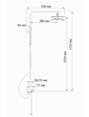 Душевая система WasserKRAFT A042 Хром
