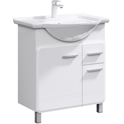 Тумба под раковину Aqwella Корсика 75 Т7м KOR0107 Белая