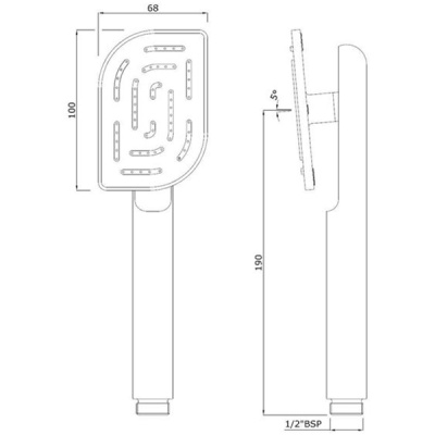 Ручной душ Jaquar Maze HSH-CHR-85537 Хром