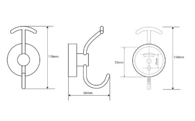 Крючок Bemeta Omega 104105252 Хром